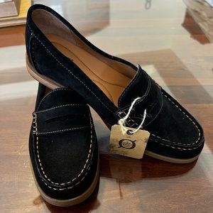 Born BLY Black Suede Loafers Size 10M Women’s New with tags no box.